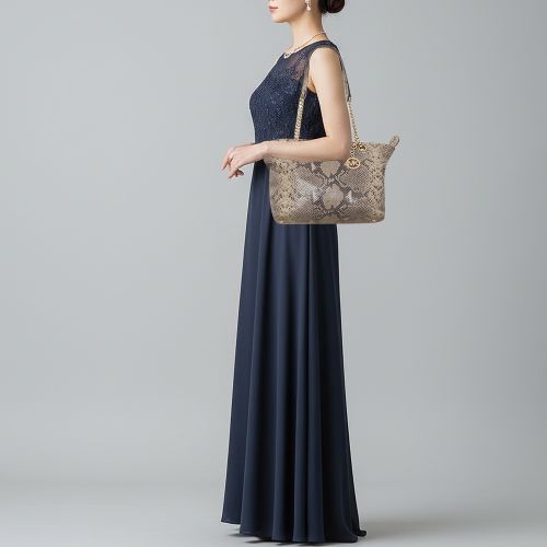 Black Python Embossed Leather Tote - MICHAEL Michael Kors - Modalova