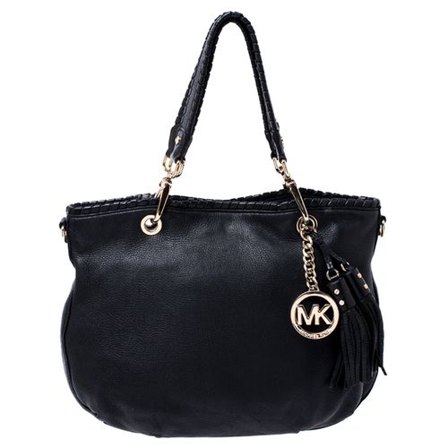 MICHAEL Michael Kors Black Leather Tassel Satchel - MICHAEL Michael Kors - Modalova