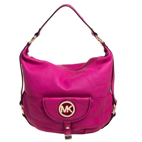 MICHAEL Michael Kors Fuchsia Leather Fulton Hobo - MICHAEL Michael Kors - Modalova