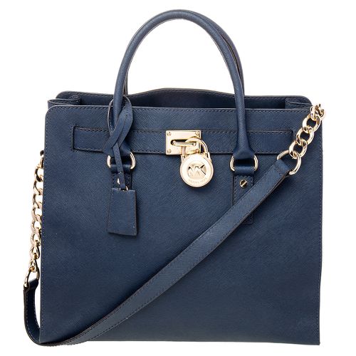 MICHAEL Michael Kors Blue Leather Hamilton Tote - MICHAEL Michael Kors - Modalova