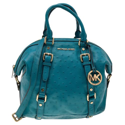 MICHAEL Michael Kors Blue Ostrich Embossed Leather Tote - MICHAEL Michael Kors - Modalova