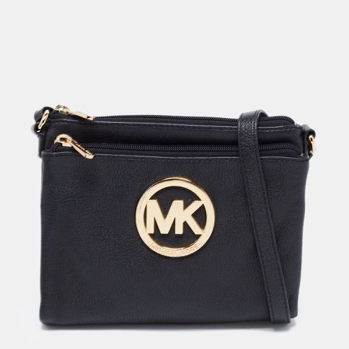 MICHAEL Michael Kors Black Leather Fulton Crossbody Bag - MICHAEL Michael Kors - Modalova