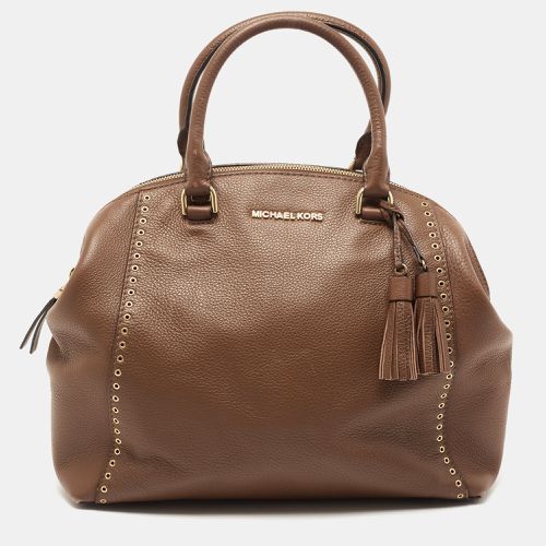 MICHAEL Michael Kors Brown Leather Riley Satchel - MICHAEL Michael Kors - Modalova