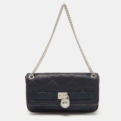 Michael Kors Navy Blue Quilted Leather Hamilton Chain Shoulder Bag - MICHAEL Michael Kors - Modalova