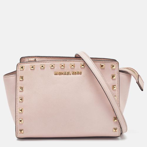 Michael Michael Kors Pink Leather Medium Studded Selma Crossbody Bag - MICHAEL Michael Kors - Modalova