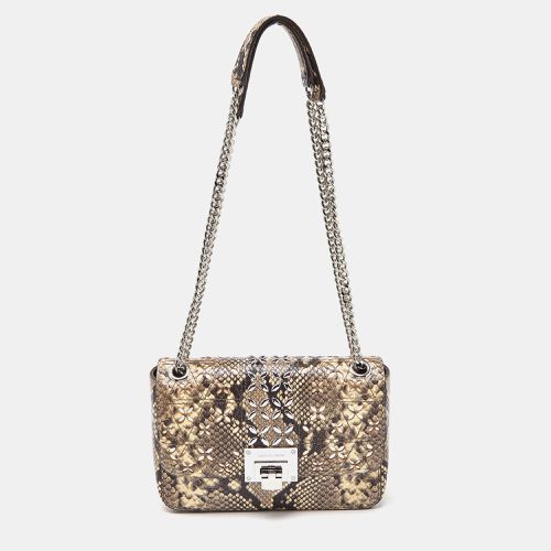 Michael Kors Beige/Brown Python Embossed Leather Chain Shoulder Bag - MICHAEL Michael Kors - Modalova