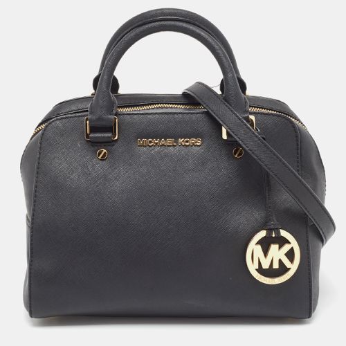 MICHAEL Michael Kors Black Leather Satchel - MICHAEL Michael Kors - Modalova