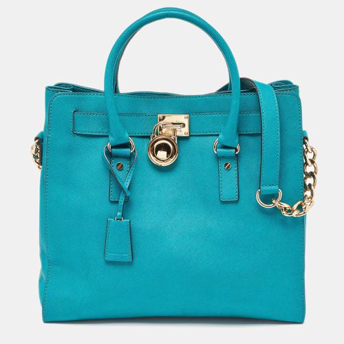 MICHAEL Michael Kors Green Leather Large Hamilton North South Tote - MICHAEL Michael Kors - Modalova