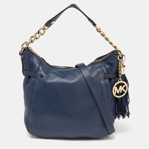 MICHAEL Michael Kors Dark Blue Leather Tassel Hobo - MICHAEL Michael Kors - Modalova