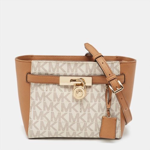 Tan/ Signature Coated Canvas Hamilton Crossbody Bag - MICHAEL Michael Kors - Modalova