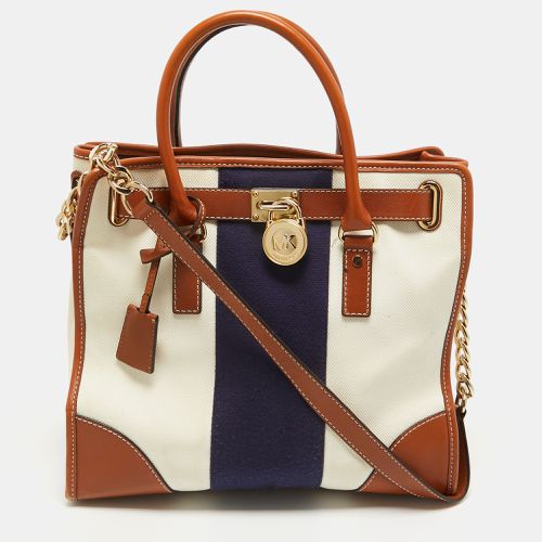 MICHAEL Michael Kors Tricolor Canvas and Leather Large Hamilton North South Tote - MICHAEL Michael Kors - Modalova