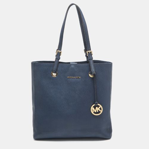 MICHAEL Michael Kors Navy Blue Leather Jet Set Tote - MICHAEL Michael Kors - Modalova