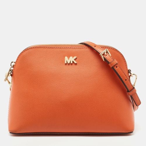 MICHAEL Michael Kors Orange Leather Medium Logo Dome Crossbody Bag - MICHAEL Michael Kors - Modalova