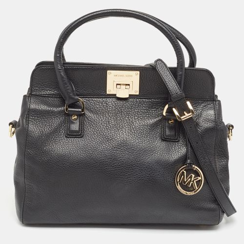 MICHAEL Michael Kors Black Leather Large Astrid Satchel - MICHAEL Michael Kors - Modalova