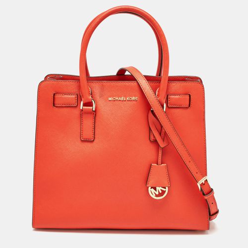 MICHAEL Michael Kors Red Leather Hamilton North South Tote - MICHAEL Michael Kors - Modalova