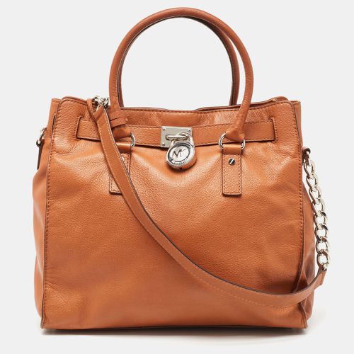 MICHAEL Michael Kors Brown Leather Large North South Hamilton Tote - MICHAEL Michael Kors - Modalova