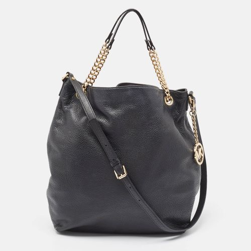 MICHAEL Michael Kors Black Leather Charm Tote - MICHAEL Michael Kors - Modalova