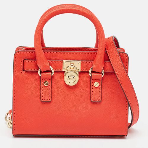 MICHAEL Michael Kors Orange Saffiano Leather Mini Hamilton Crossbody Bag - MICHAEL Michael Kors - Modalova