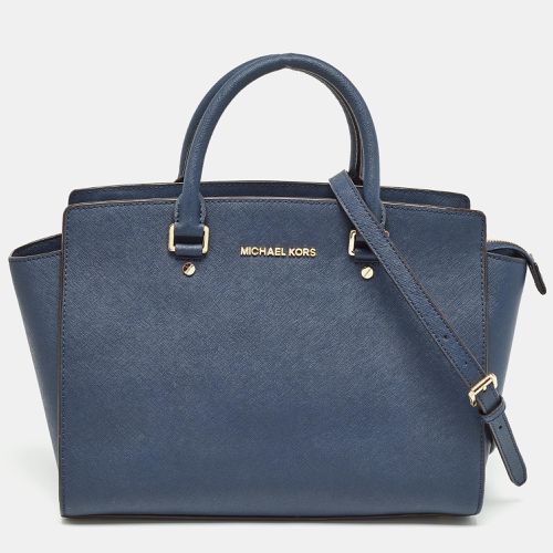 MICHAEL Michael Kors Dark Blue Leather Large Selma Satchel - MICHAEL Michael Kors - Modalova