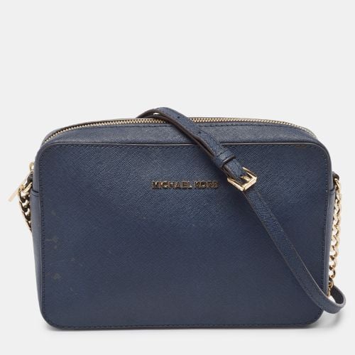 MICHAEL Michael Kors Dark Blue Leather Jet Set Camera Crossbody Bag - MICHAEL Michael Kors - Modalova