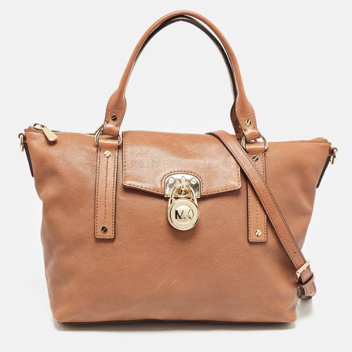 MICHAEL Michael Kors Brown Leather Hamilton Satchel - MICHAEL Michael Kors - Modalova