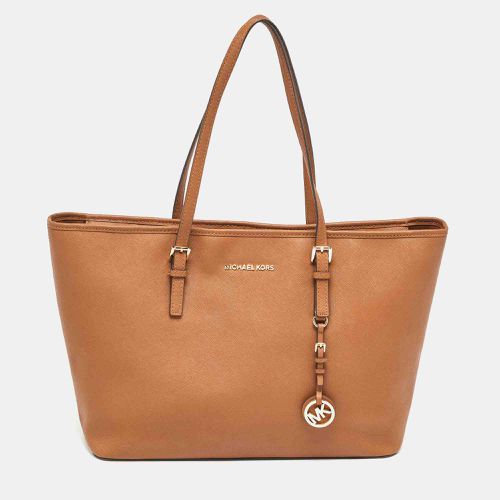 MICHAEL Michael Kors Brown Saffiano Leather Large Jet Set Travel Tote - MICHAEL Michael Kors - Modalova