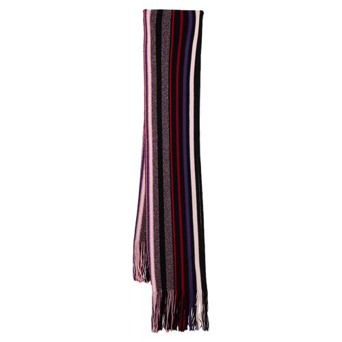 Multicolored Striped Wool & Lurex Knit Fringed Scarf - Missoni - Modalova