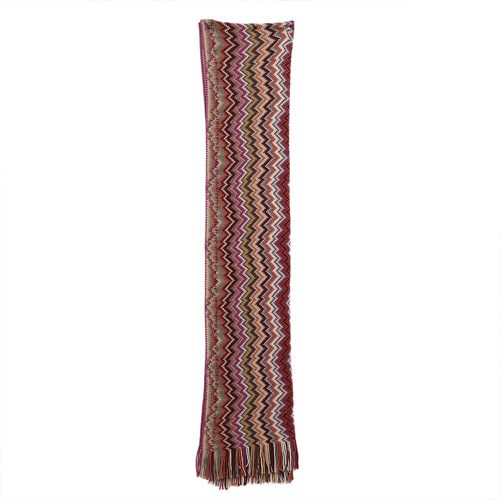 Missoni Multicolor Chevron Pattern Wool Knit Fringed Stole - Missoni - Modalova