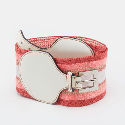 Striped Stretch Knit & Leather Elasticized Waist Belt S - Missoni - Modalova