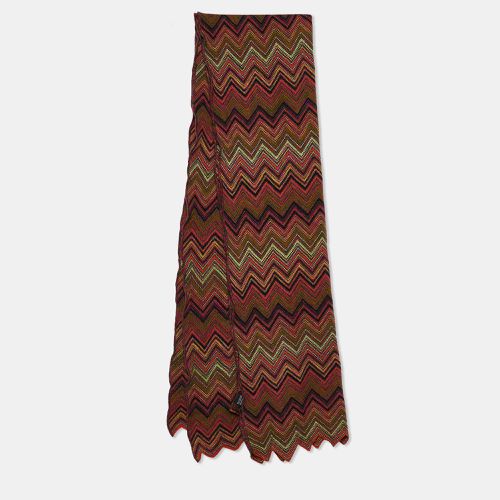 Missoni Multicolor Chevron Patterned Wool Knit Scarf - Missoni - Modalova