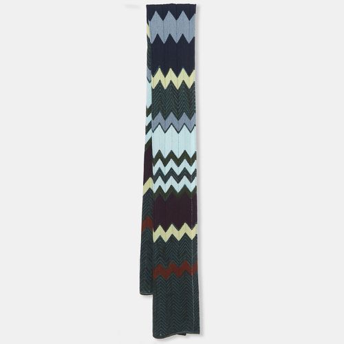 Missoni Multicolor Chevron Wool Knit Scarf - Missoni - Modalova