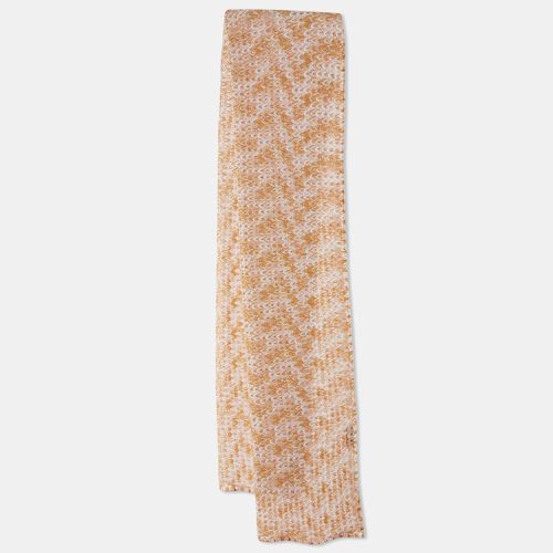 Missoni Orange/Pink Textured Lurex Knit Stole - Missoni - Modalova