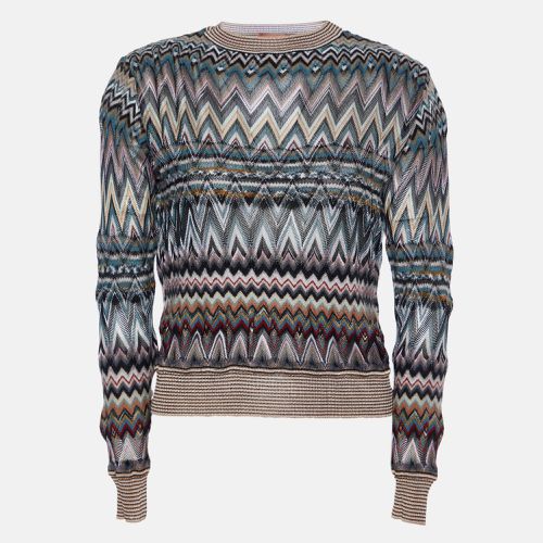 Missoni Multicolor Chevron Knit Long Sleeve Sweater S - Missoni - Modalova