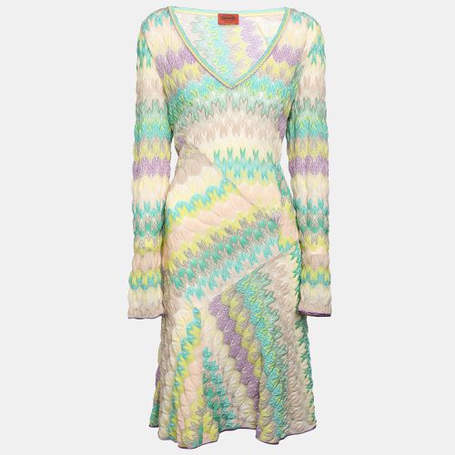 Missoni Multicolor Knit Long Sleeve Knee Length Dress L - Missoni - Modalova