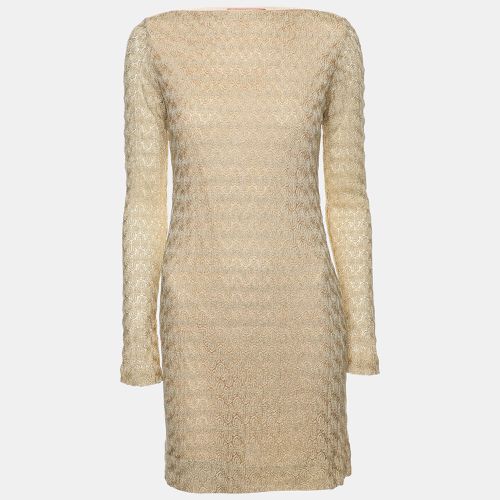 Missoni Beige Lurex Lace Midi Dress S - Missoni - Modalova