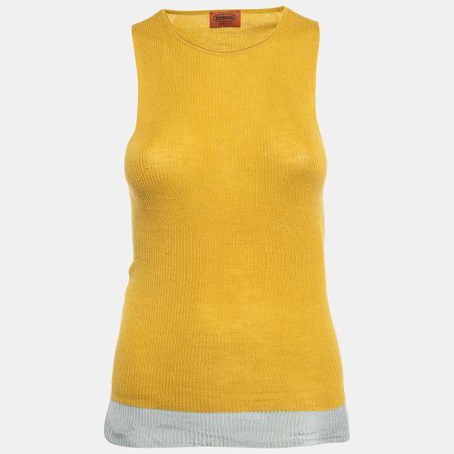 Missoni Yellow Wool Rib Knit Tank Top M - Missoni - Modalova