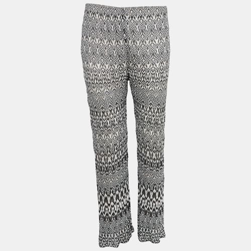 Missoni Black Patterned Knit Palazzo Pants M - Missoni - Modalova