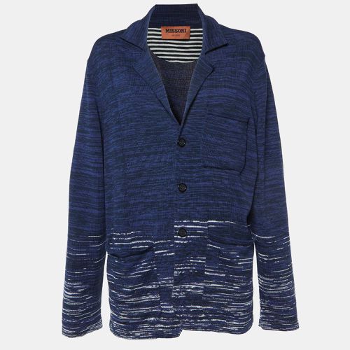 Missoni Navy Blue Patterned Knit Button Front Cardigan XXL - Missoni - Modalova