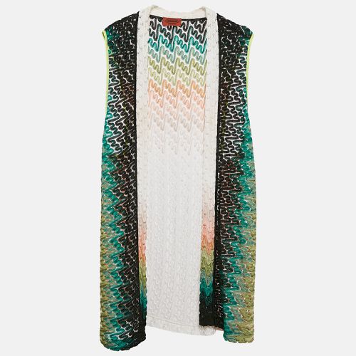 Missoni Multicolor Patterned Knit Open Front Sleeveless Cardigan M - Missoni - Modalova