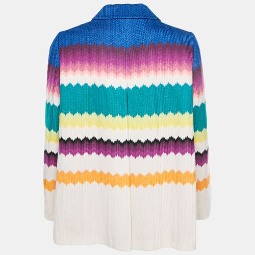 Zig Zag Knit Button Front Jacket M - Missoni - Modalova