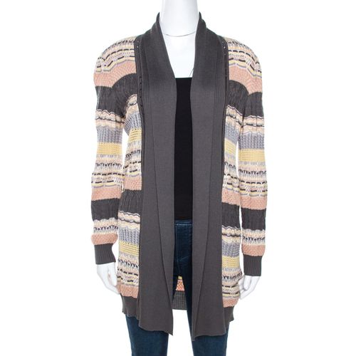 Missoni Multicolor Jacquard Eyelet Knit Cardigan M - Missoni - Modalova