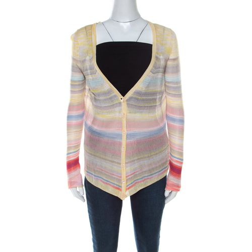 Missoni Multicolor Striped Knit Cardigan M - Missoni - Modalova