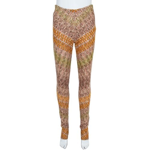 Missoni Multicolor Crocheted Knit Straight Leg Trousers S - Missoni - Modalova