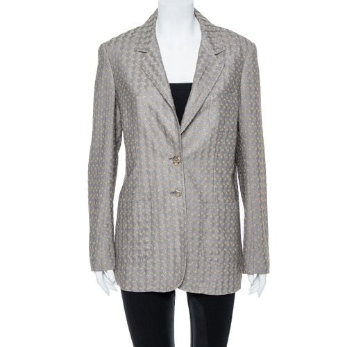 Missoni Gold & Grey Lurex Knit Blazer L - Missoni - Modalova