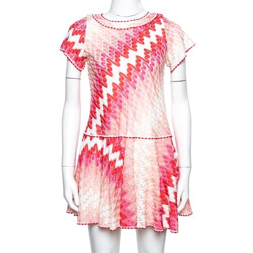 Missoni Pink Patterned Knit Skater Dress US 10 - Missoni - Modalova