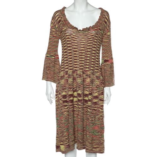 Missoni Multicolor Patterned Wool Knit Midi Dress L - Missoni - Modalova