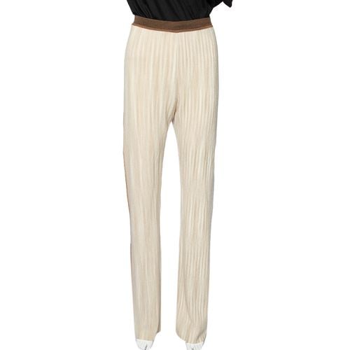 Missoni Beige Wool Side Stripe Detail Flared Leg Pants L - Missoni - Modalova