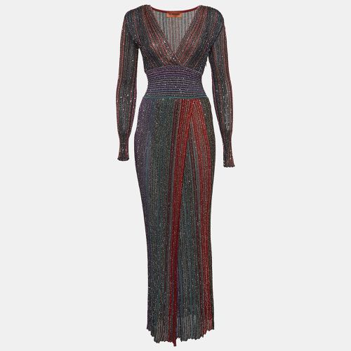 Missoni Multicolor Striped Embellished Lurex Knit Maxi Dress S - Missoni - Modalova