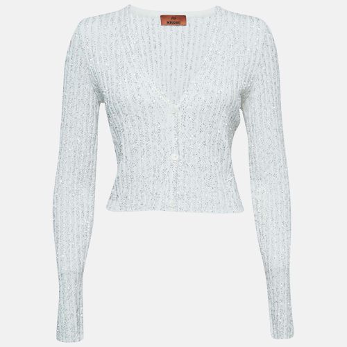 Missoni White Sequined Knit Cardigan IT 46 - Missoni - Modalova