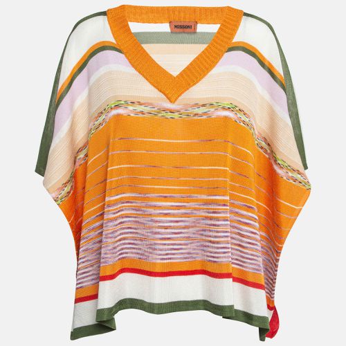 Missoni Multicolor Patterned Jersey V Neck Cape (One Size) - Missoni - Modalova